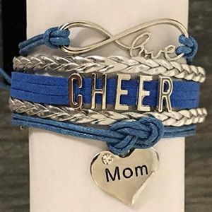 Cheer Mom Charm Bracelet- Custom Cheerleading Mom